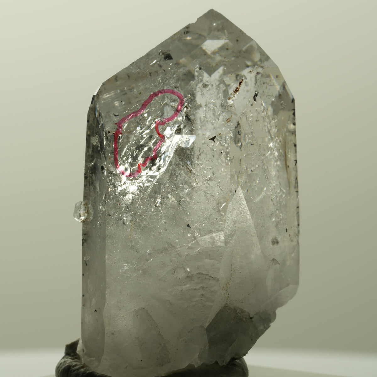 Enhydro Harlekin Phantom Amethyst mit Analcim, 1x Blase Streep Mine, Namibia 40*27*17mm #14833