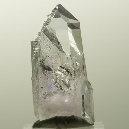 Harlekin Skelett Phantom Amethyst mit Analcim Streep Mine, Goboboseb, Namibia 45*23*16mm #14834