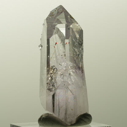 Harlekin Skelett Phantom Amethyst mit Analcim Streep Mine, Goboboseb, Namibia 45*23*16mm #14834