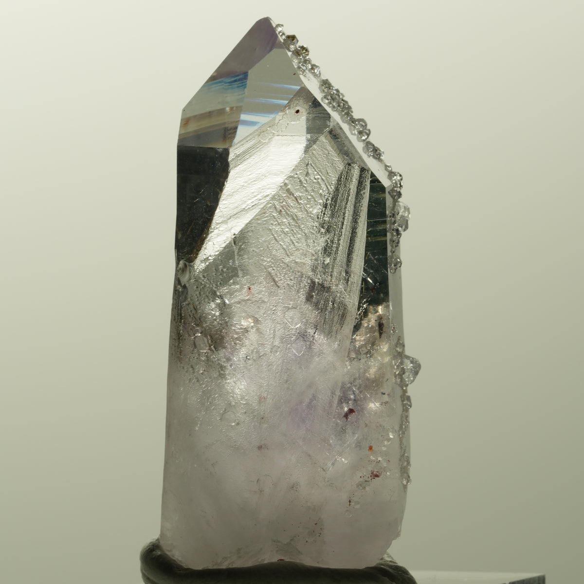 Harlekin Skelett Phantom Amethyst mit Analcim Streep Mine, Goboboseb, Namibia 45*23*16mm #14834