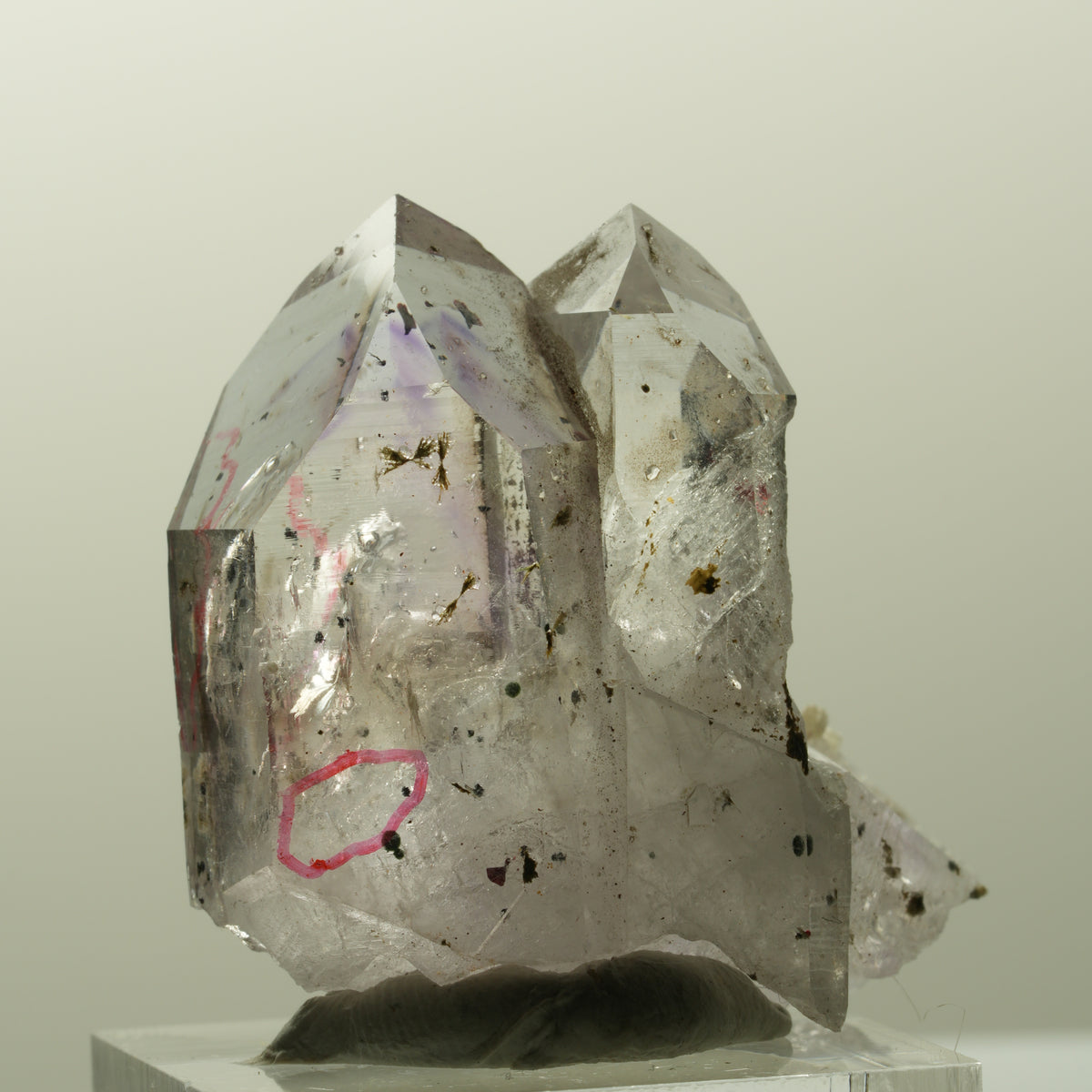 Enhydro Harlekin Phantom Amethyst, Prehnit Epidot 1x Blase Streep Mine, Namibia 36*37*23mm #14835