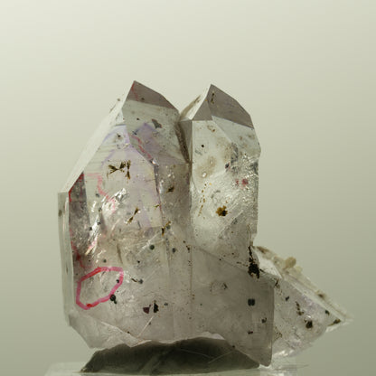 Enhydro Harlekin Phantom Amethyst, Prehnit Epidot 1x Blase Streep Mine, Namibia 36*37*23mm #14835