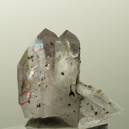 Enhydro Harlekin Phantom Amethyst, Prehnit Epidot 1x Blase Streep Mine, Namibia 36*37*23mm #14835