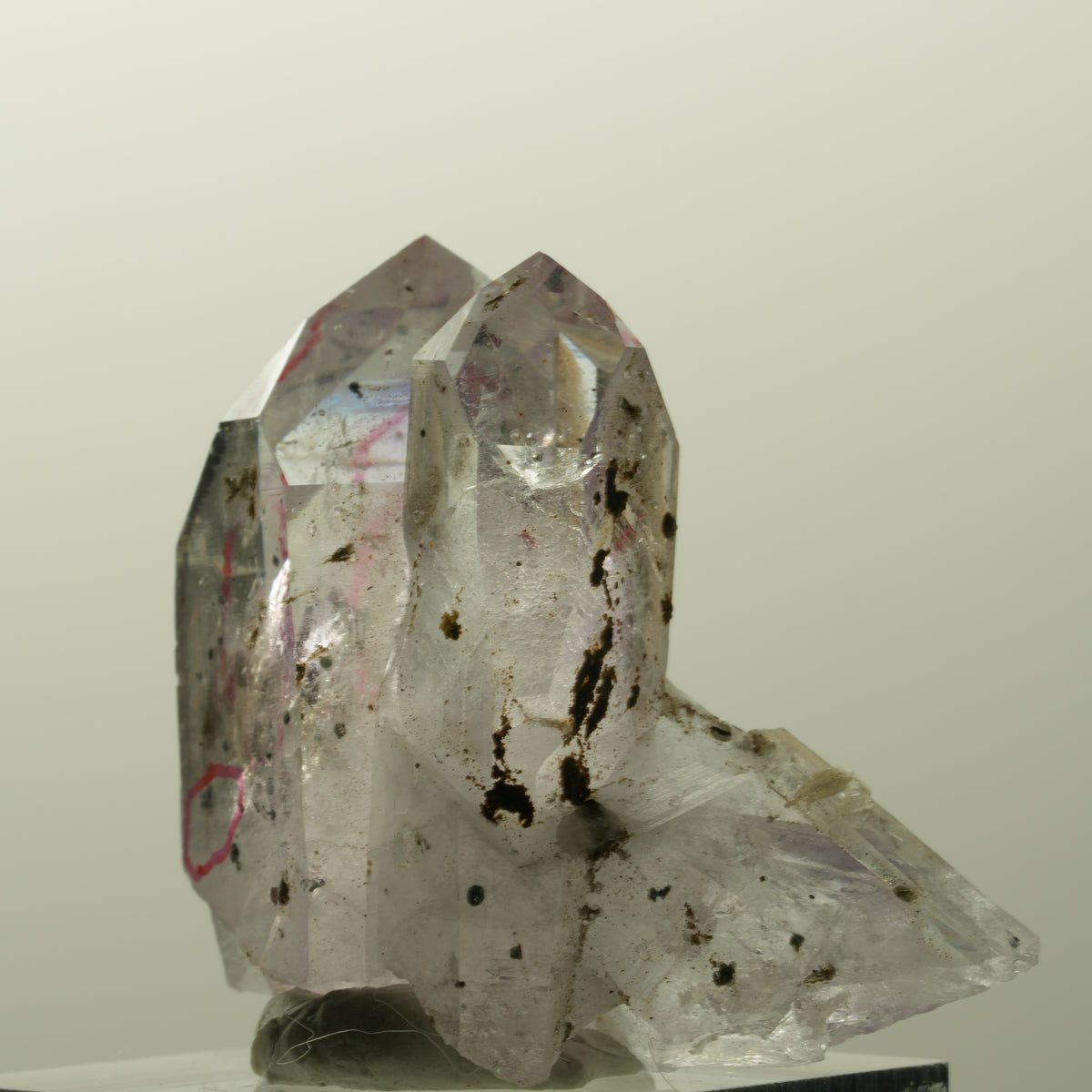 Enhydro Harlekin Phantom Amethyst, Prehnit Epidot 1x Blase Streep Mine, Namibia 36*37*23mm #14835
