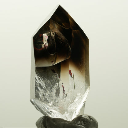 Enhydro Harlekin Lemurian Phantom Rauchquarz, 1x Blase Streep Mine, Namibia 37*22*16mm #14836