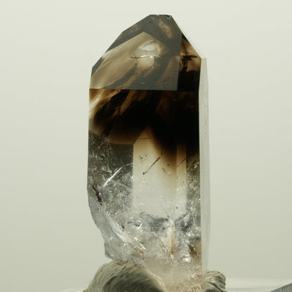 Enhydro Harlekin Lemurian Phantom Rauchquarz, 1x Blase Streep Mine, Namibia 37*22*16mm #14836