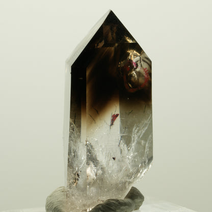 Enhydro Harlekin Lemurian Phantom Rauchquarz, 1x Blase Streep Mine, Namibia 37*22*16mm #14836