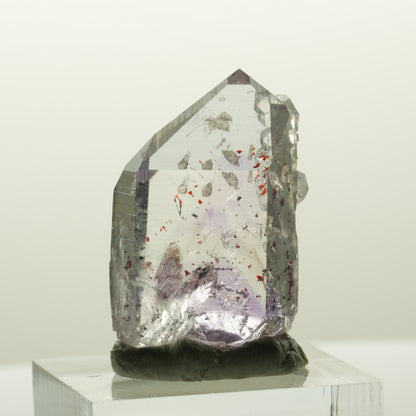 Harlekin Skelett Phantom Amethyst mit Analcim Streep Mine, Goboboseb, Namibia 29*20*12mm #14838