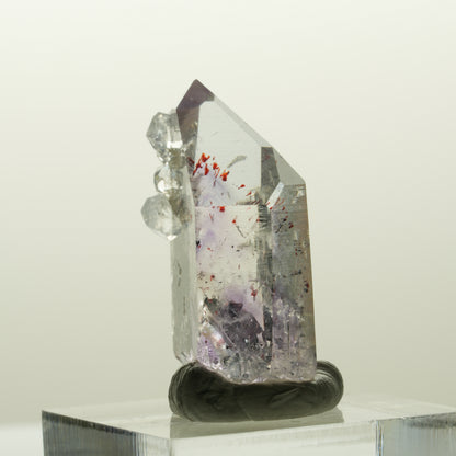 Harlekin Skelett Phantom Amethyst mit Analcim Streep Mine, Goboboseb, Namibia 29*20*12mm #14838