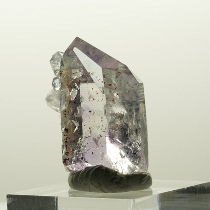 Harlekin Skelett Phantom Amethyst mit Analcim Streep Mine, Goboboseb, Namibia 29*20*12mm #14838