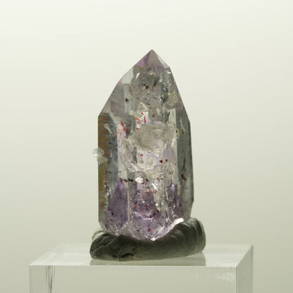 Harlekin Skelett Phantom Amethyst mit Analcim Streep Mine, Goboboseb, Namibia 29*20*12mm #14838