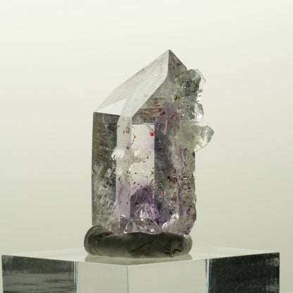 Harlekin Skelett Phantom Amethyst mit Analcim Streep Mine, Goboboseb, Namibia 29*20*12mm #14838