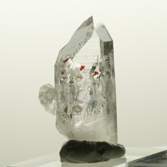 Harlekin Lemurian Phantom Amethyst mit Analcim, Prehnit Streep Mine, Namibia 35*20*13mm #14839