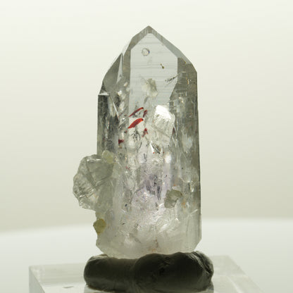 Harlekin Lemurian Phantom Amethyst mit Analcim, Prehnit Streep Mine, Namibia 35*20*13mm #14839