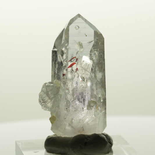 Harlekin Lemurian Phantom Amethyst mit Analcim, Prehnit Streep Mine, Namibia 35*20*13mm #14839