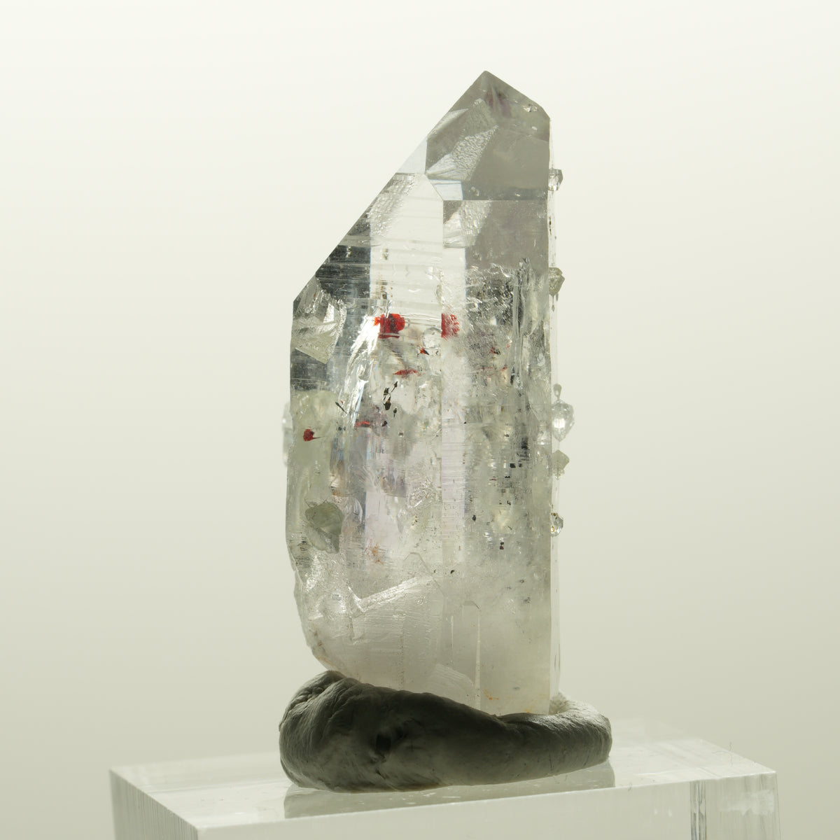 Harlekin Lemurian Phantom Amethyst mit Analcim, Prehnit Streep Mine, Namibia 35*20*13mm #14839