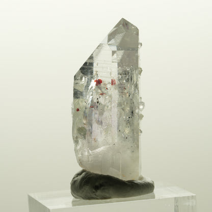 Harlekin Lemurian Phantom Amethyst mit Analcim, Prehnit Streep Mine, Namibia 35*20*13mm #14839