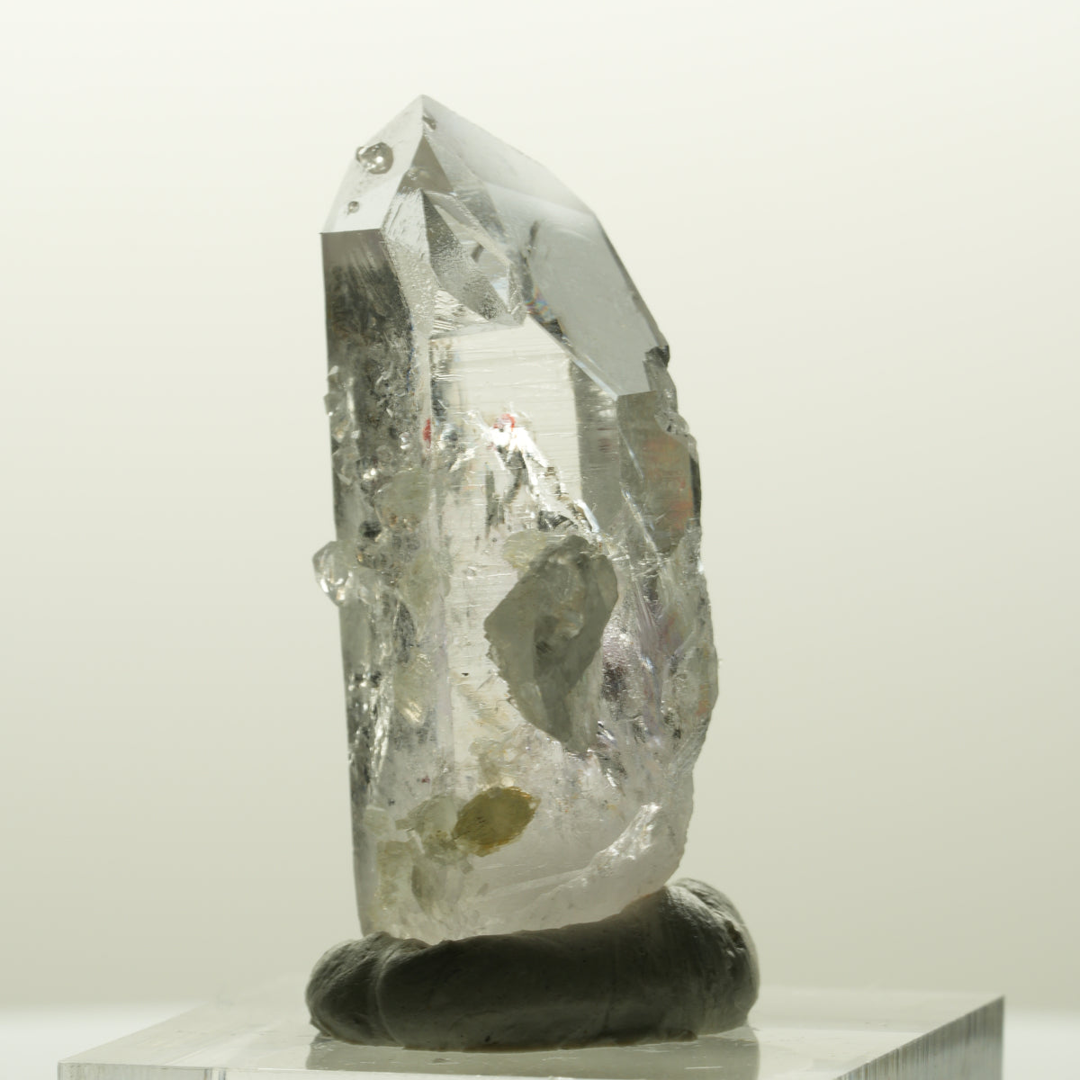 Harlekin Lemurian Phantom Amethyst mit Analcim, Prehnit Streep Mine, Namibia 35*20*13mm #14839