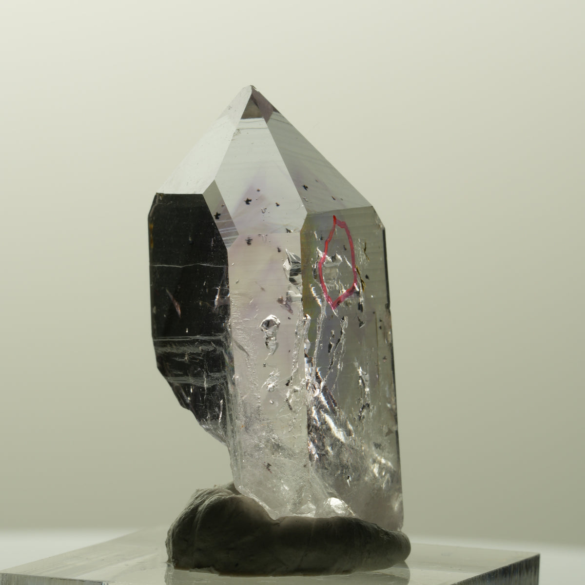 Enhydro Harlekin Lemurian Phantom Amethyst mit Epidot Streep Mine, Namibia 35*17*15mm #14840