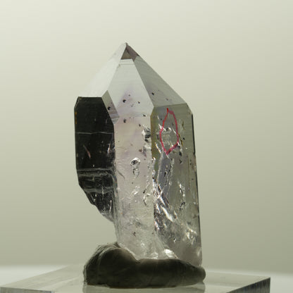Enhydro Harlekin Lemurian Phantom Amethyst mit Epidot Streep Mine, Namibia 35*17*15mm #14840