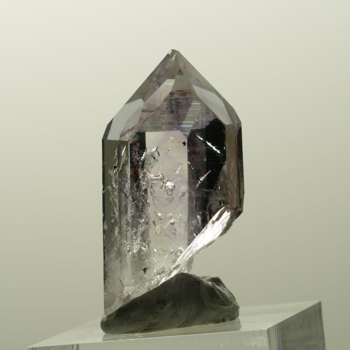 Enhydro Harlekin Lemurian Phantom Amethyst mit Epidot Streep Mine, Namibia 35*17*15mm #14840