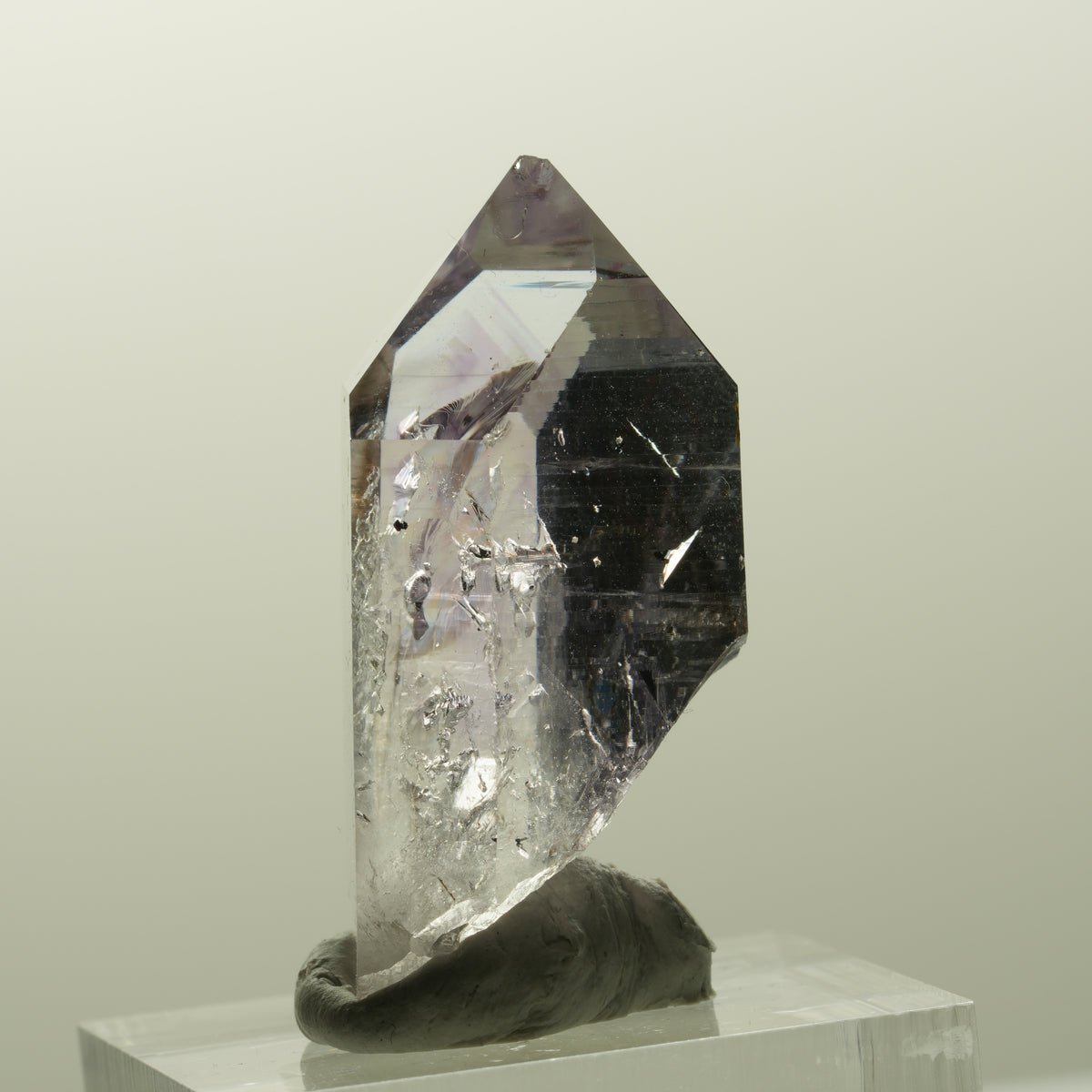 Enhydro Harlekin Lemurian Phantom Amethyst mit Epidot Streep Mine, Namibia 35*17*15mm #14840