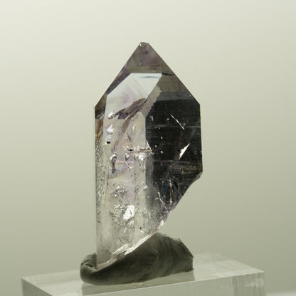 Enhydro Harlekin Lemurian Phantom Amethyst mit Epidot Streep Mine, Namibia 35*17*15mm #14840