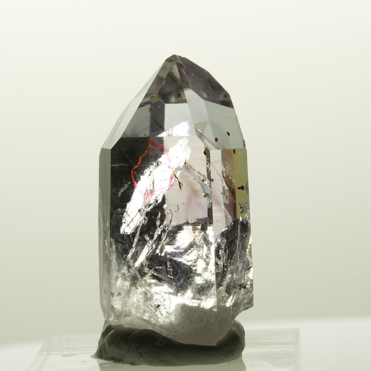 Enhydro Harlekin Lemurian Phantom Amethyst mit Epidot Streep Mine, Namibia 35*17*15mm #14840