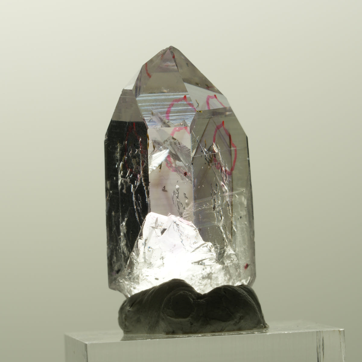 Enhydro Harlekin Lemurian Phantom Amethyst mit Epidot Streep Mine, Namibia 35*17*15mm #14840