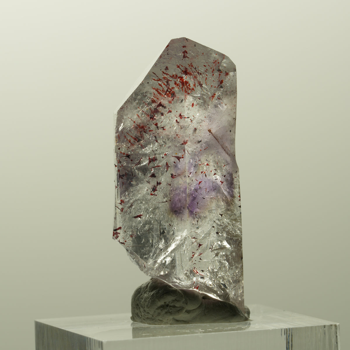 Harlekin Skelett Phantom Amethyst Spitze Streep Mine, Goboboseb, Namibia 35*16*11mm #14841