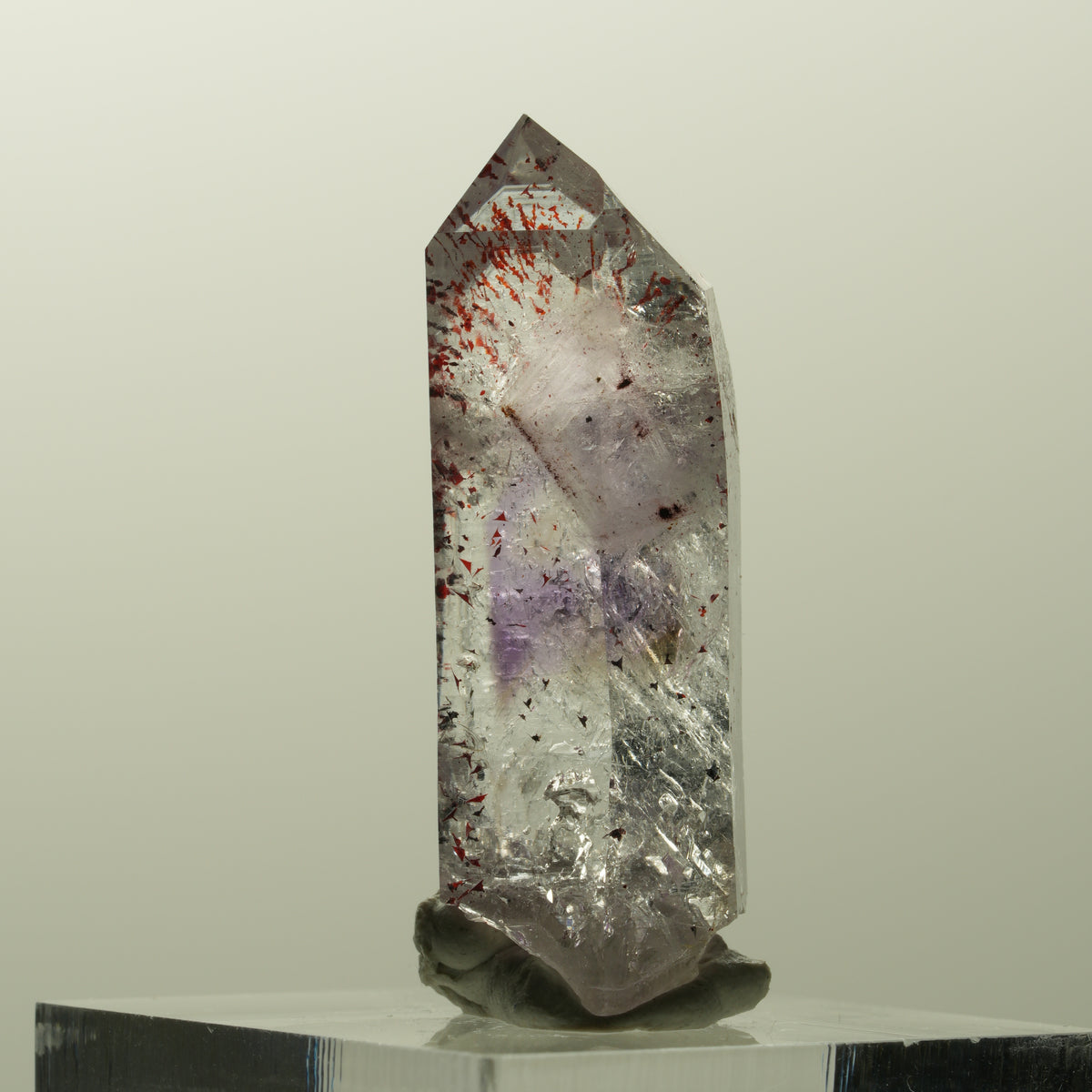 Harlekin Skelett Phantom Amethyst Spitze Streep Mine, Goboboseb, Namibia 35*16*11mm #14841