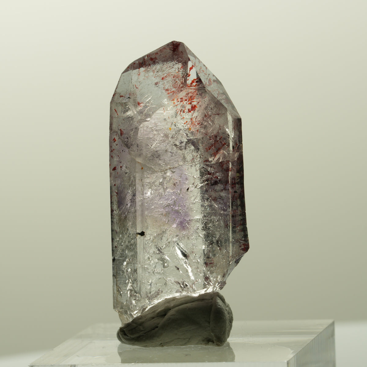 Harlekin Skelett Phantom Amethyst Spitze Streep Mine, Goboboseb, Namibia 35*16*11mm #14841