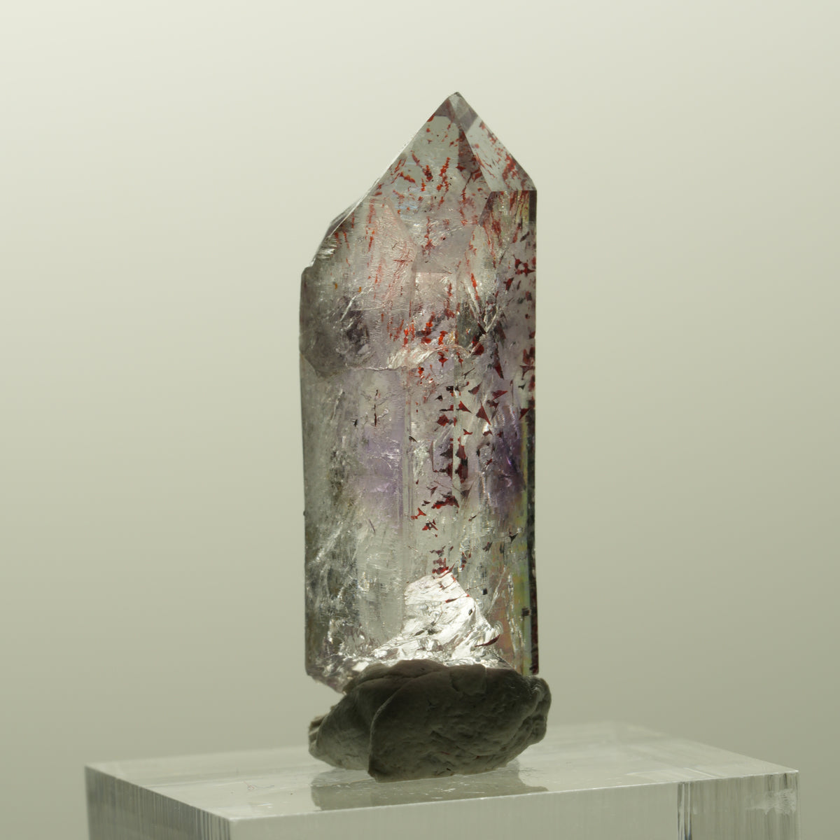 Harlekin Skelett Phantom Amethyst Spitze Streep Mine, Goboboseb, Namibia 35*16*11mm #14841