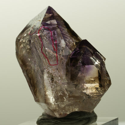 Enhydro Skelett Phantom Amethyst Spitze, 2x Blase (große) Streep Mine, Namibia 40*37*24mm #14842
