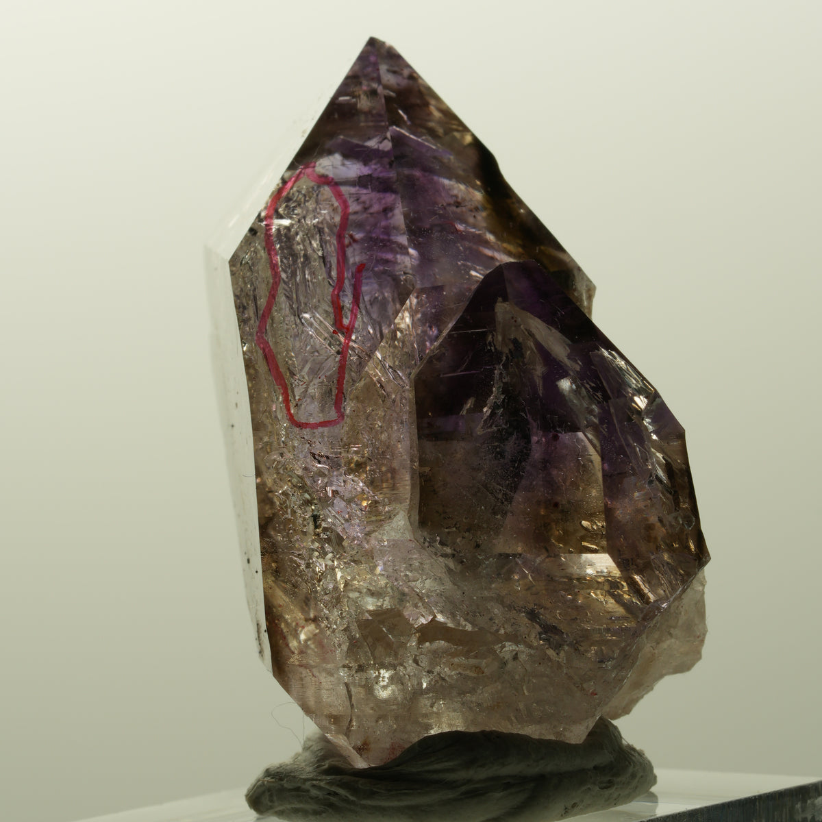 Enhydro Skelett Phantom Amethyst Spitze, 2x Blase (große) Streep Mine, Namibia 40*37*24mm #14842