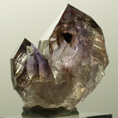 Enhydro Skelett Phantom Amethyst Spitze, 2x Blase (große) Streep Mine, Namibia 40*37*24mm #14842