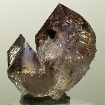 Enhydro Skelett Phantom Amethyst Spitze, 2x Blase (große) Streep Mine, Namibia 40*37*24mm #14842