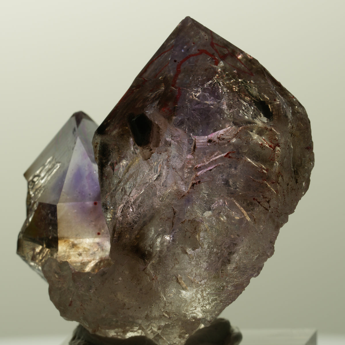 Enhydro Skelett Phantom Amethyst Spitze, 2x Blase (große) Streep Mine, Namibia 40*37*24mm #14842
