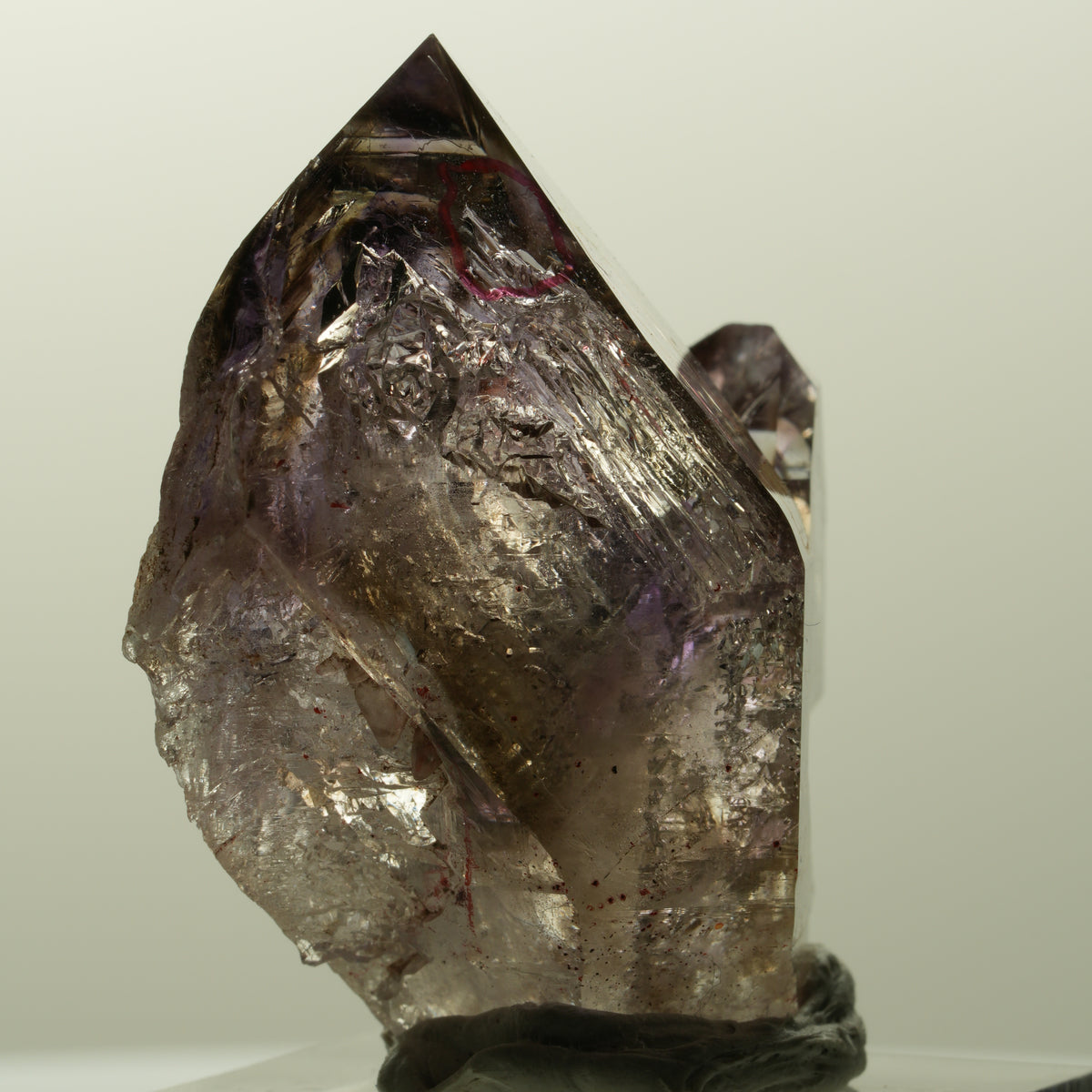 Enhydro Skelett Phantom Amethyst Spitze, 2x Blase (große) Streep Mine, Namibia 40*37*24mm #14842