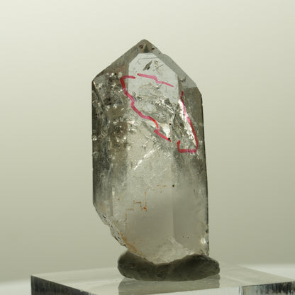 Enhydro Harlekin Phantom Rauchquarz, Analcim, große Blase Streep Mine, Namibia 35*19*14mm #14843