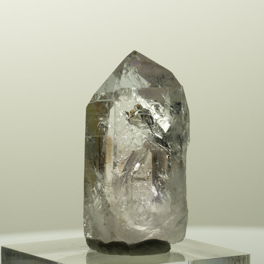 Lemurian Phantom Amethyst mit Analcim, Hämatit Streep Mine, Goboboseb, Namibia 32*18*13mm #14844