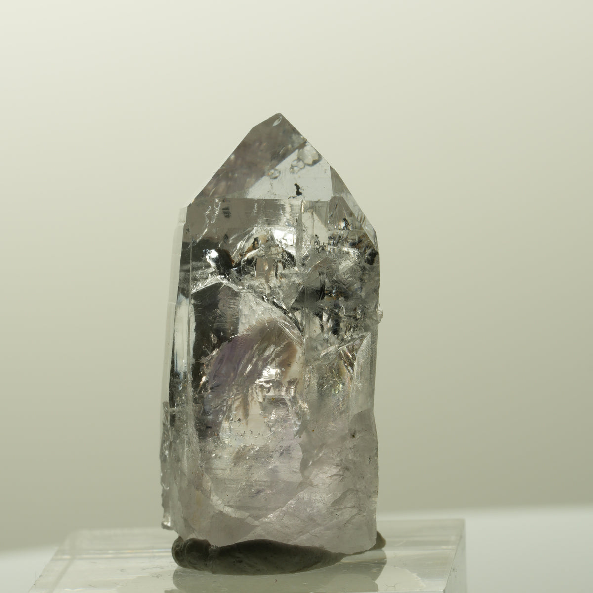 Lemurian Phantom Amethyst mit Analcim, Hämatit Streep Mine, Goboboseb, Namibia 32*18*13mm #14844