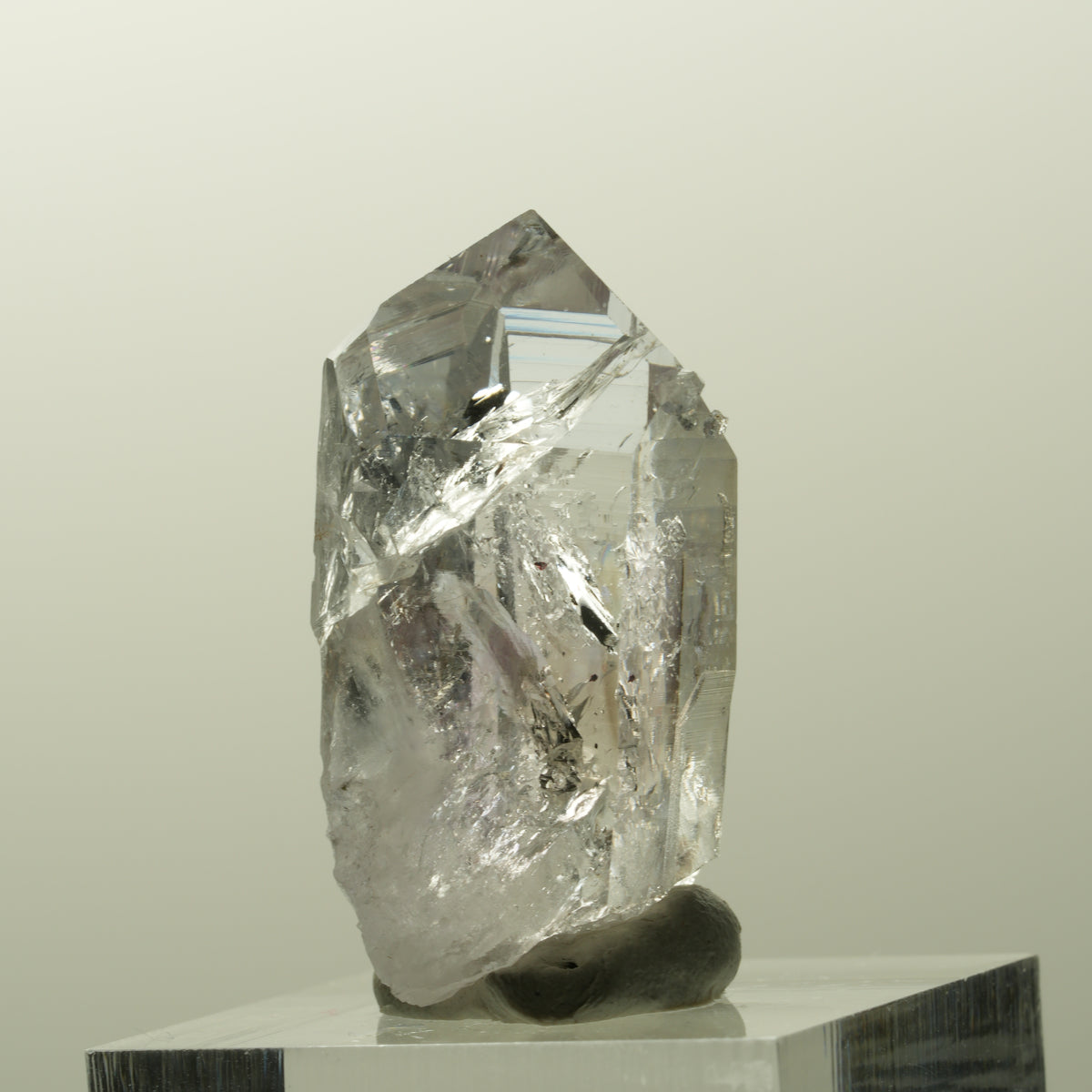 Lemurian Phantom Amethyst mit Analcim, Hämatit Streep Mine, Goboboseb, Namibia 32*18*13mm #14844