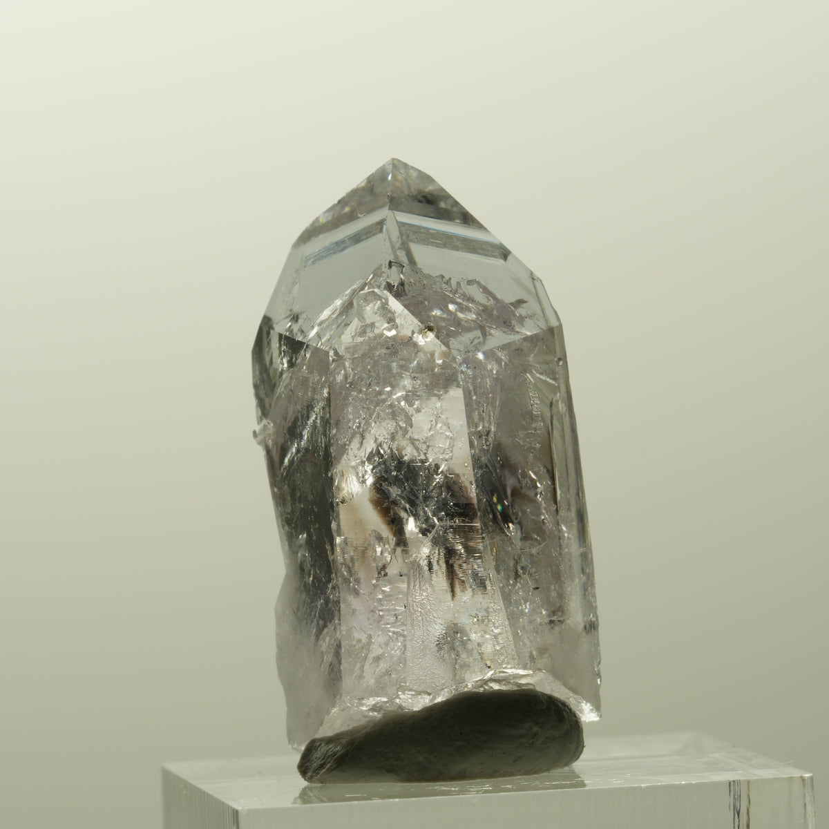 Lemurian Phantom Amethyst mit Analcim, Hämatit Streep Mine, Goboboseb, Namibia 32*18*13mm #14844