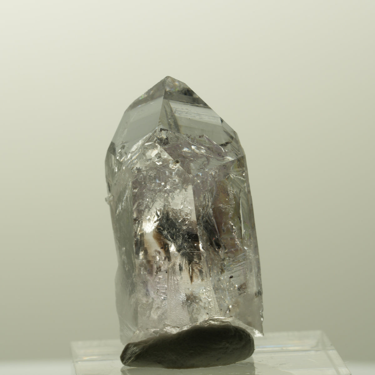 Lemurian Phantom Amethyst mit Analcim, Hämatit Streep Mine, Goboboseb, Namibia 32*18*13mm #14844
