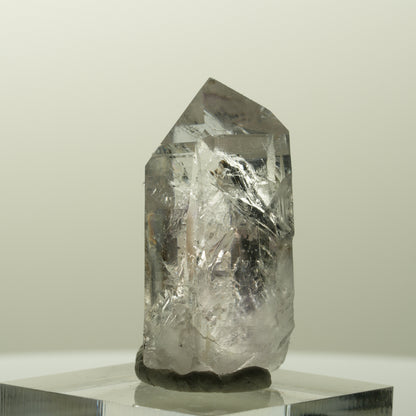 Lemurian Phantom Amethyst mit Analcim, Hämatit Streep Mine, Goboboseb, Namibia 32*18*13mm #14844