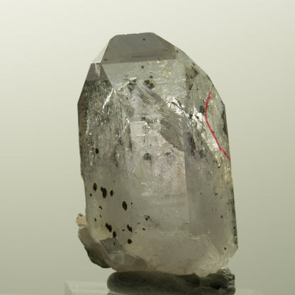 Enhydro Phantom Amethyst mit Analcim, Hämatit, große Blase Streep Mine, Namibia 40*25*19mm #14845