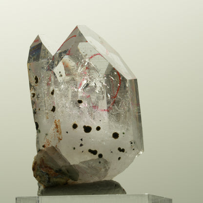 Enhydro Phantom Amethyst mit Analcim, Hämatit, große Blase Streep Mine, Namibia 40*25*19mm #14845