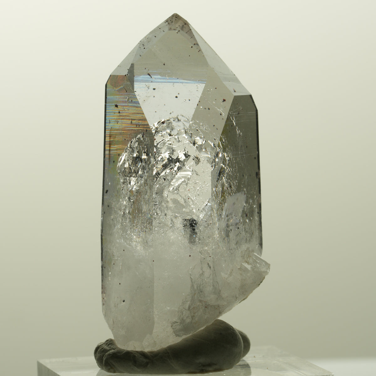 Harlekin Lemurian Phantom Amethyst Spitze Streep Mine, Goboboseb, Namibia 41*19*16mm #14846