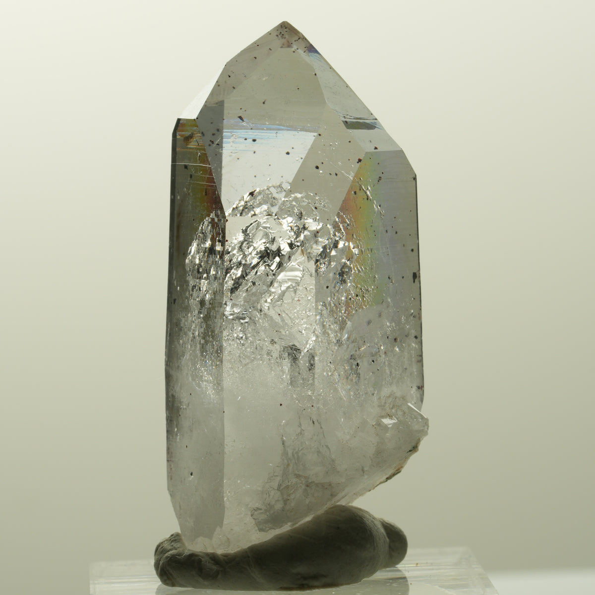 Harlekin Lemurian Phantom Amethyst Spitze Streep Mine, Goboboseb, Namibia 41*19*16mm #14846